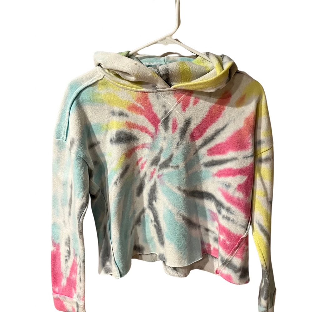 Vintage Havana lightweight cropped hoodie- girls size L (14)
